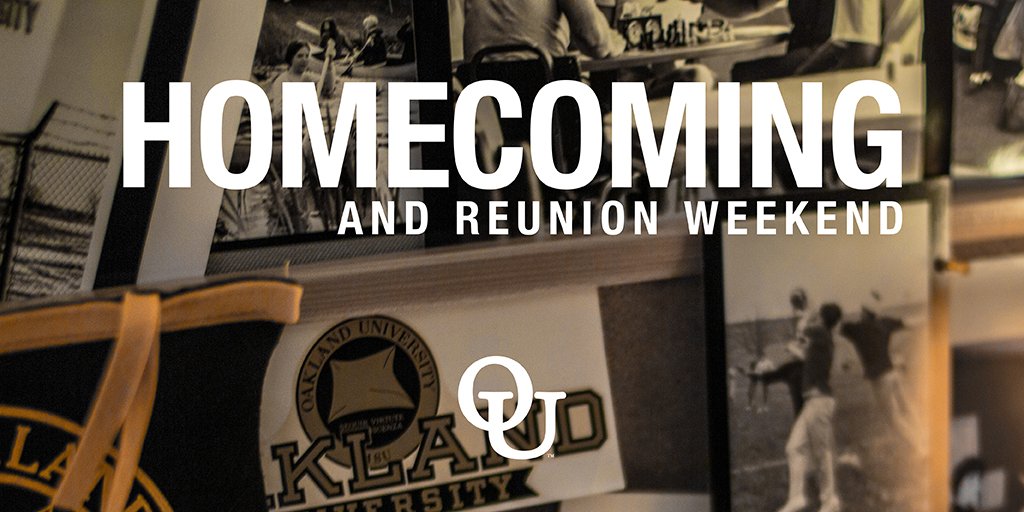 Homecoming is next weekend! Bring friends and family to the two-day event October 5 – 6. oakland.edu/homecoming/ #ThisIsOU