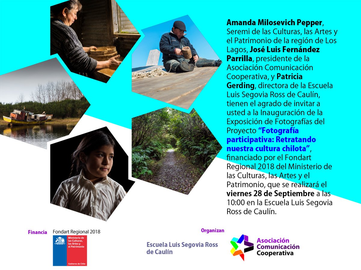 EscuelaTrasfoco's tweet photo. Inauguración Proyecto "Fotografía participativa: Retratando nuestra cultura chilota" en la Escuela Luis Segovia Ross de Caulín (Ancud). https://t.co/Ls86B0YHPD