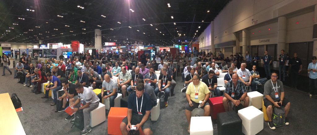 azureandbeyond's tweet photo. Crowded theater this morning for my #AzSec session. I had a blast, thanks folks! #MsIgnite https://t.co/txt4qYElcO