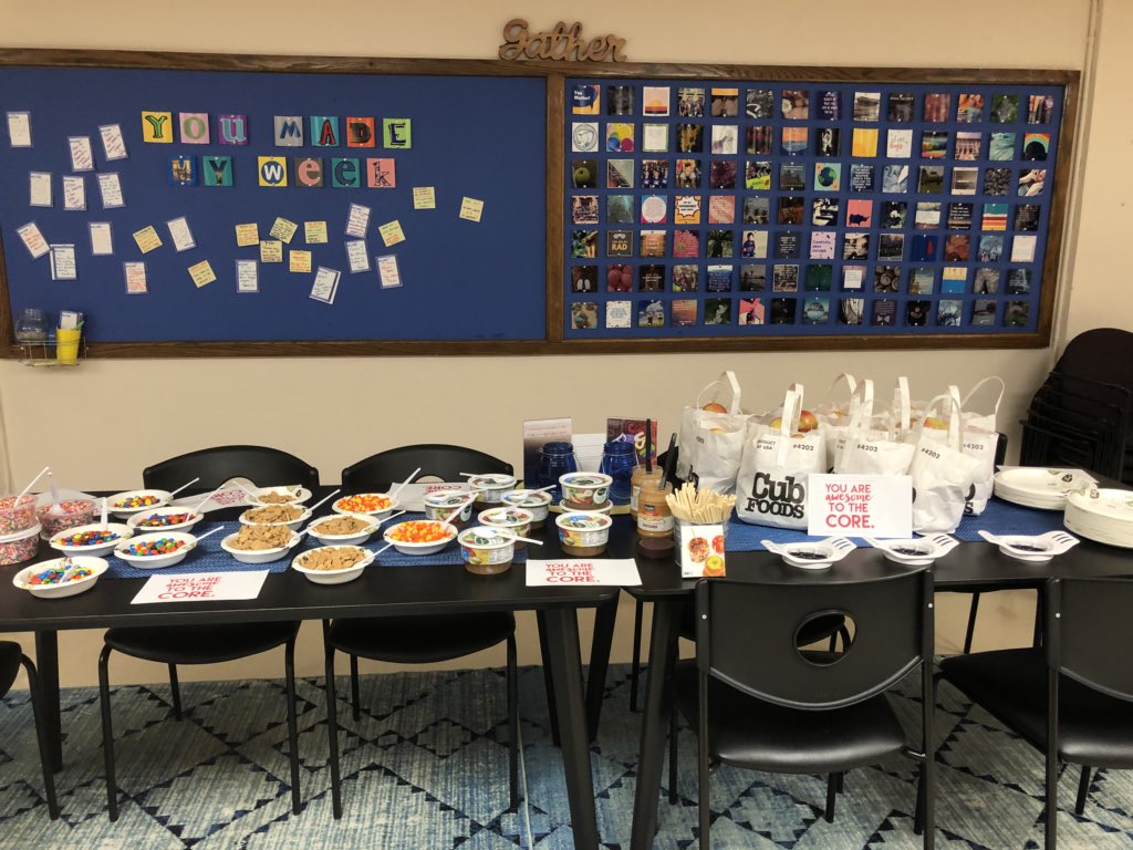 MPS_JusticePage's tweet photo. 1st monthly SEL event for teachers “You are awesome to the core!” #JPSCrew @erinrathke6 https://t.co/pE1PPDydhT