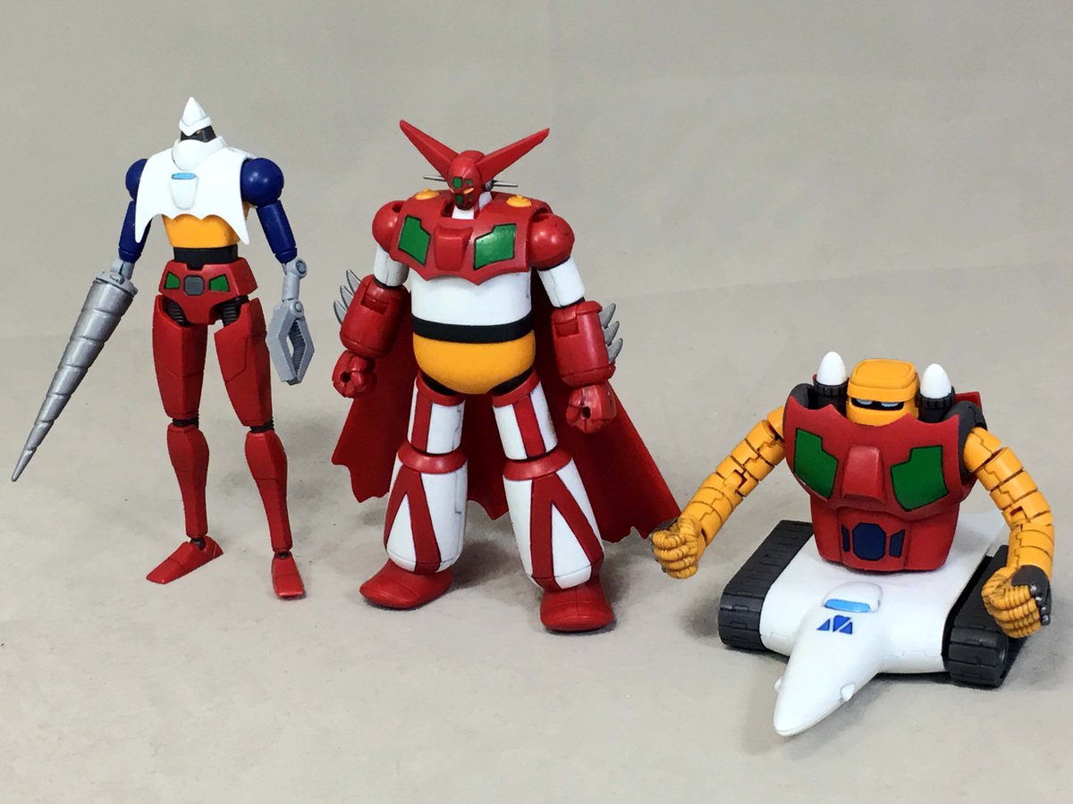 F A たちばな در توییتر スーパーミニプラ 真 チェンジ ゲッターロボ Vol 1 組んだ Ova 真 チェンジ ゲッターロボ 世界最後の日 版 ゲッター1 ゲッター2 ゲッター3 の全3種 都合上 1 の武器が 2 同梱 で 3 もと揃えさせる流れw 基本サイズが