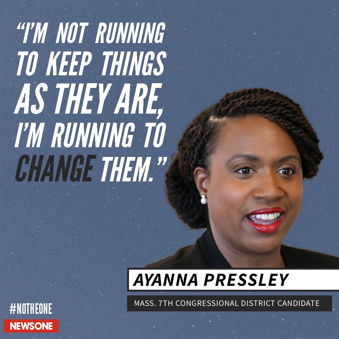 newsone's tweet photo. #NOTheOne is giving shine to all the Black women currently owning the political space this season. Catch up on Ayanna Pressley's story and learn how she's changing the narrative. https://t.co/hvrDqMnZ3U https://t.co/xzYH4Svt5p