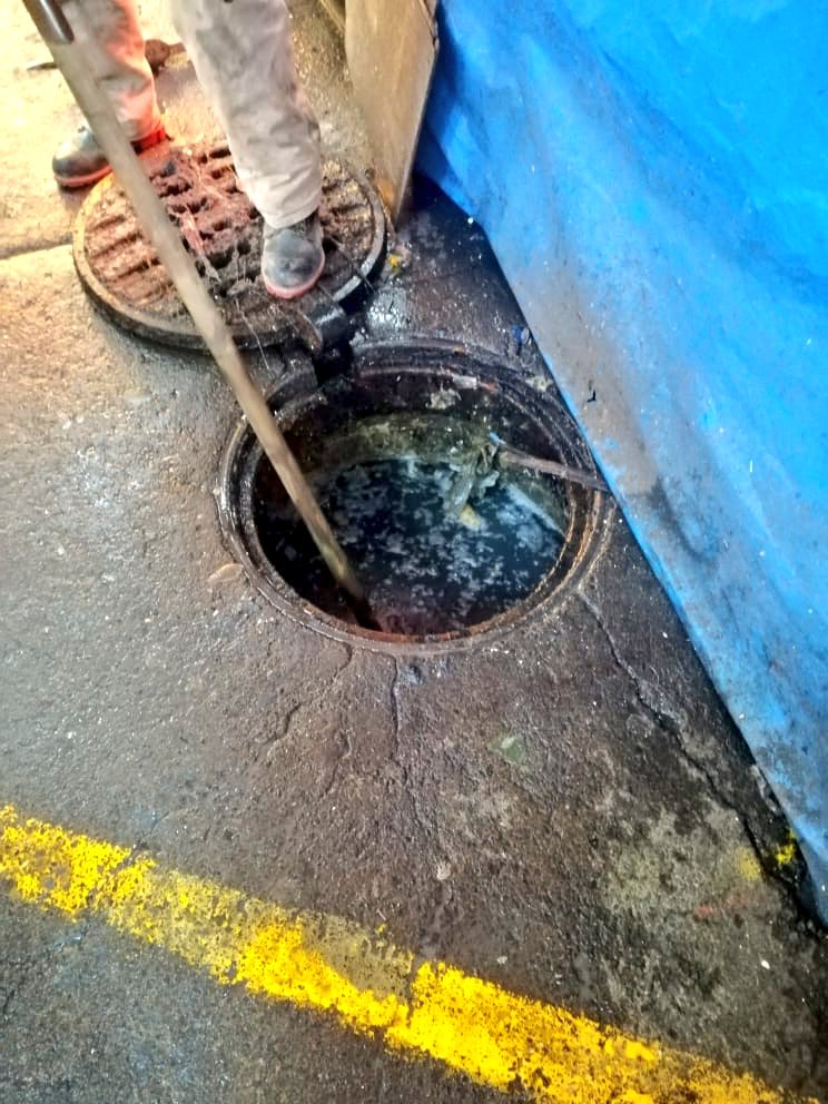 Cuadrilla de la #DGODU realizó trabajos de desazolve  al interior del mercado <<Hidalgo>> col. #Doctores, a fin de prevenir encharcamientos e inundaciones ante las fuertes lluvias que afectan a la <a href="/DelCuauhtemoc/">Cuauhtémoc Del Moral</a>.