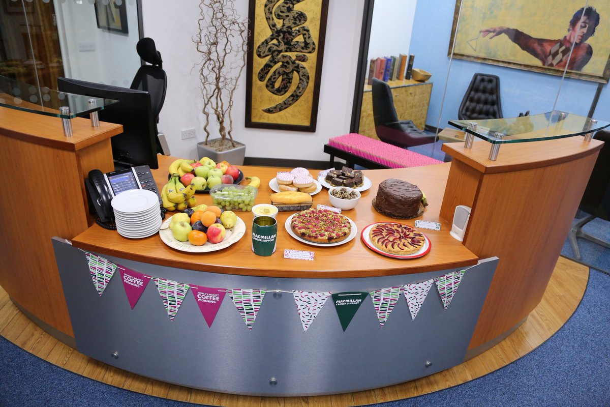 Here are our CAKES for <a href="/macmillancancer/">Macmillan Cancer Support</a> Find A Coffee Morning yesterday😁☕️ In total, we raised £320! Someone wasn't prepared to wait for the photo!👀 🍰#MacmillanCoffeeMorning