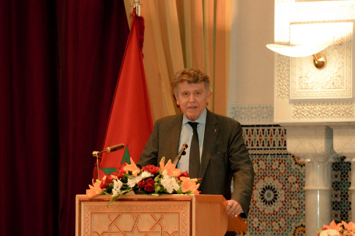 PolicyCenterNS's tweet photo. M. Thierry de Montbrial  @IFRI_ a présenté le #RAMSES2019 à l'Académie Royale du #Maroc, qui décrypte 3 grands enjeux mondiaux: défis de la #démographie, puissance de la #Chine, le duel #Iran/#ArabieSaoudite
Nous vous invitons à regarder les photos 📷: https://t.co/dbBKVW3Pln https://t.co/jJZsL1mtPU