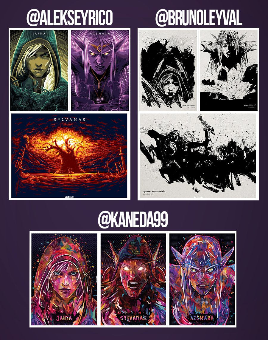 anniefuchsia's tweet photo. 🖼️ WARBRINGERS ART POSTERS 🖼️

@Blizzard_Ent teamed up with @RealARTtitude to provide us with some beautiful art from the #Warbringers series 🎨

Giving away 6 bundles, 2 from each artist! Each bundle contains a set of 3 art pieces

LIKE ❤️and RETWEET 🔃 to enter! #Warcraft https://t.co/8fS8ppmvKr