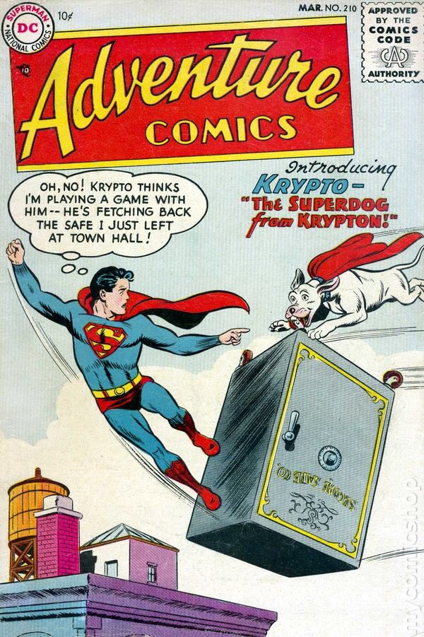 7ate9comics's tweet photo. ⚡️COMIC KEY 🗝ISSUE OF THE DAY - ADVENTURE COMICS #210⚡️
The first appearance of KRYPTO the SUPER-DOG! 🐶
#krypto #superman #comickey #7ate9comics https://t.co/Cxa8p5KzLk