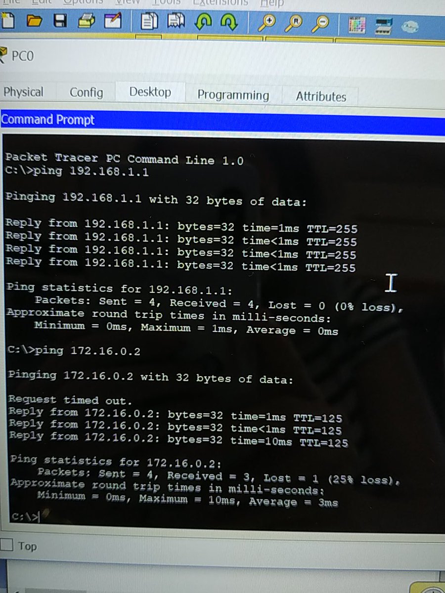 taysyl's tweet photo. Pinging - aprendiendo packet tracer para configurar redes en 4°ESO. Simulación de redes. #pinging #ping #packettracer #redeslan #lansimulation https://t.co/DJA3YnSTaY