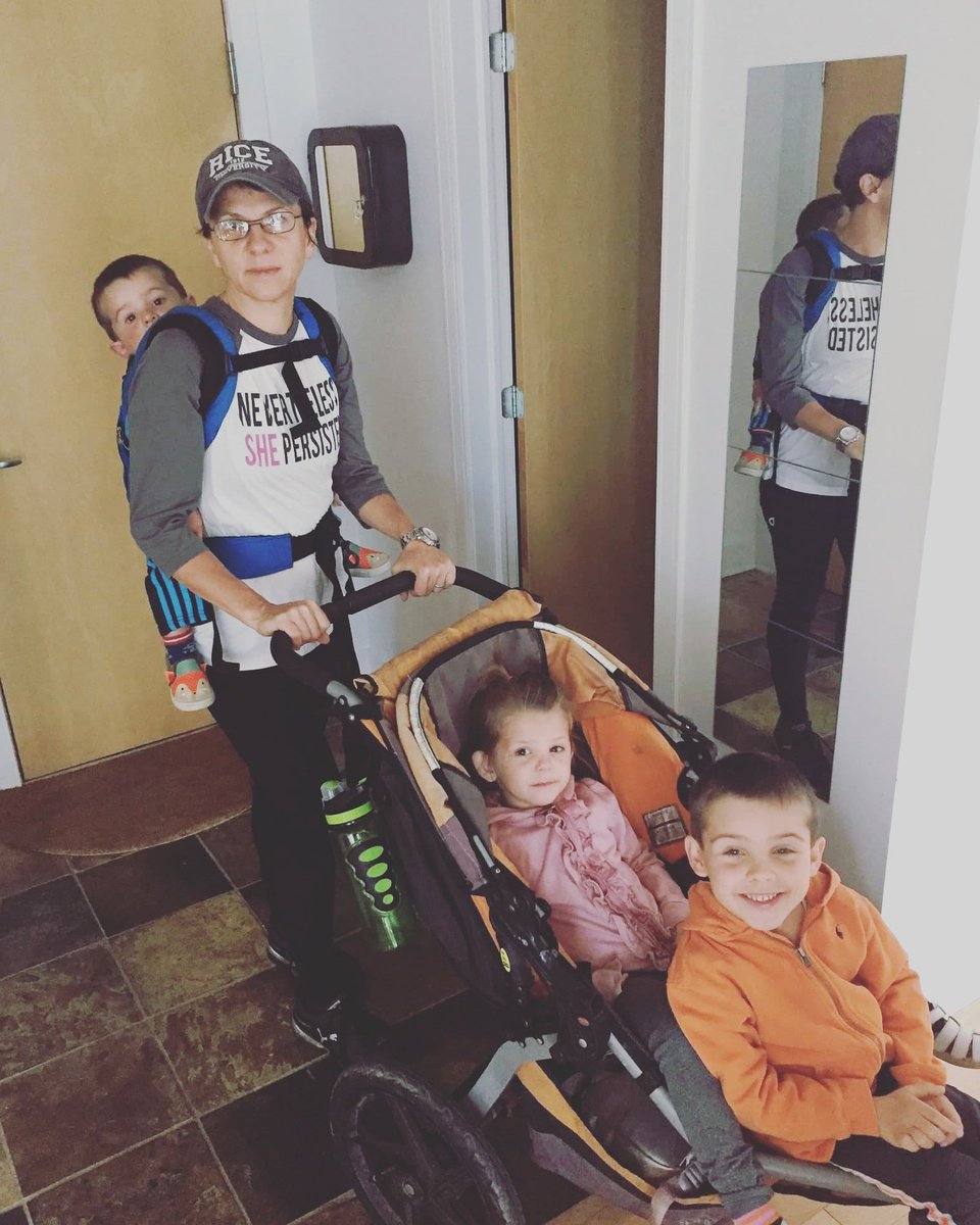 Life of a parent! OpHeart founder, Anne Garcia, taking her three kids, including heart warrior Ariana, to their French Immersion Daycare this summer in Montreal. #CHD #CongenitalHeartDefect #heartmom #heartwarrior #medical3Dprinting #montreal
