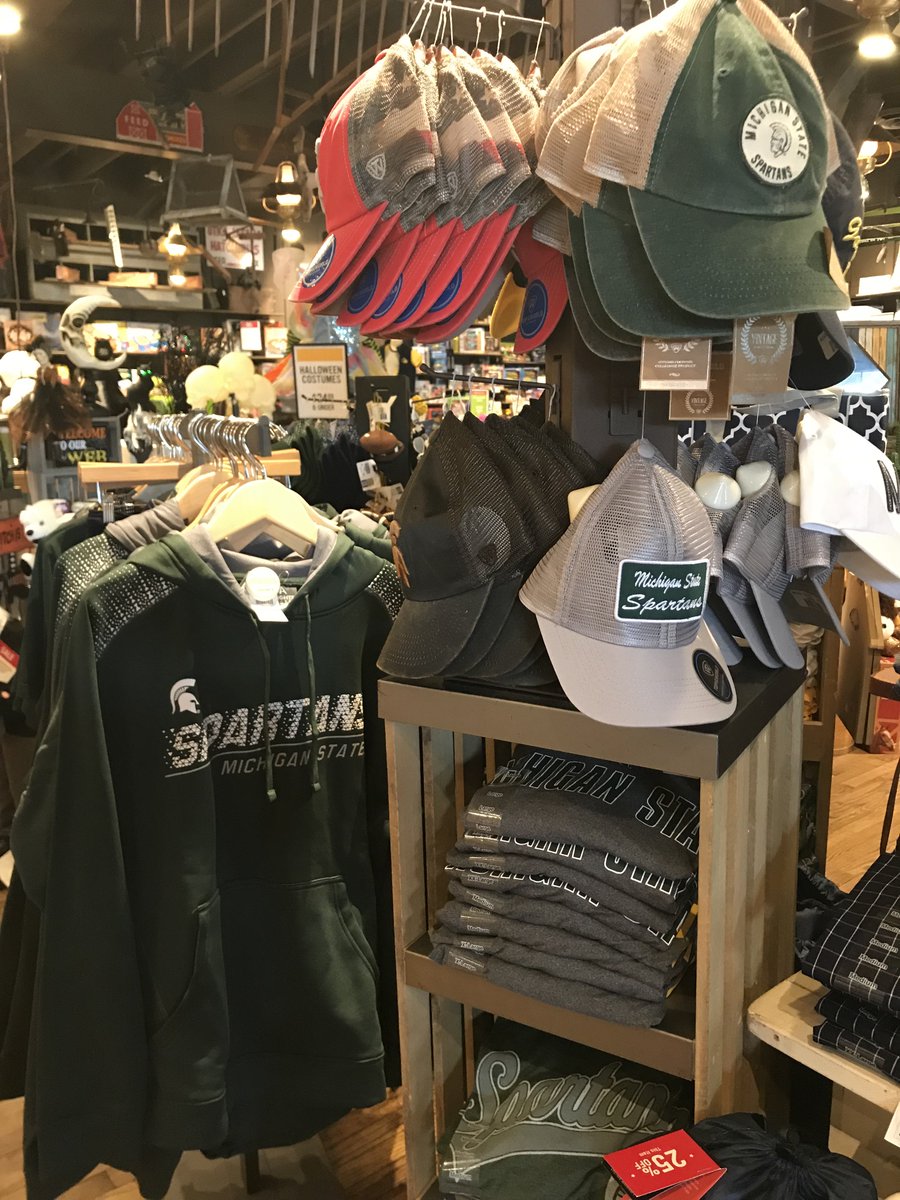 MSUGear's tweet photo. As you're π in for the game this weekend check out the General Store at @CrackerBarrel throughout Michigan. You may find the unique #MSUGear item you've been searching for! https://t.co/9hIv8eLQLi