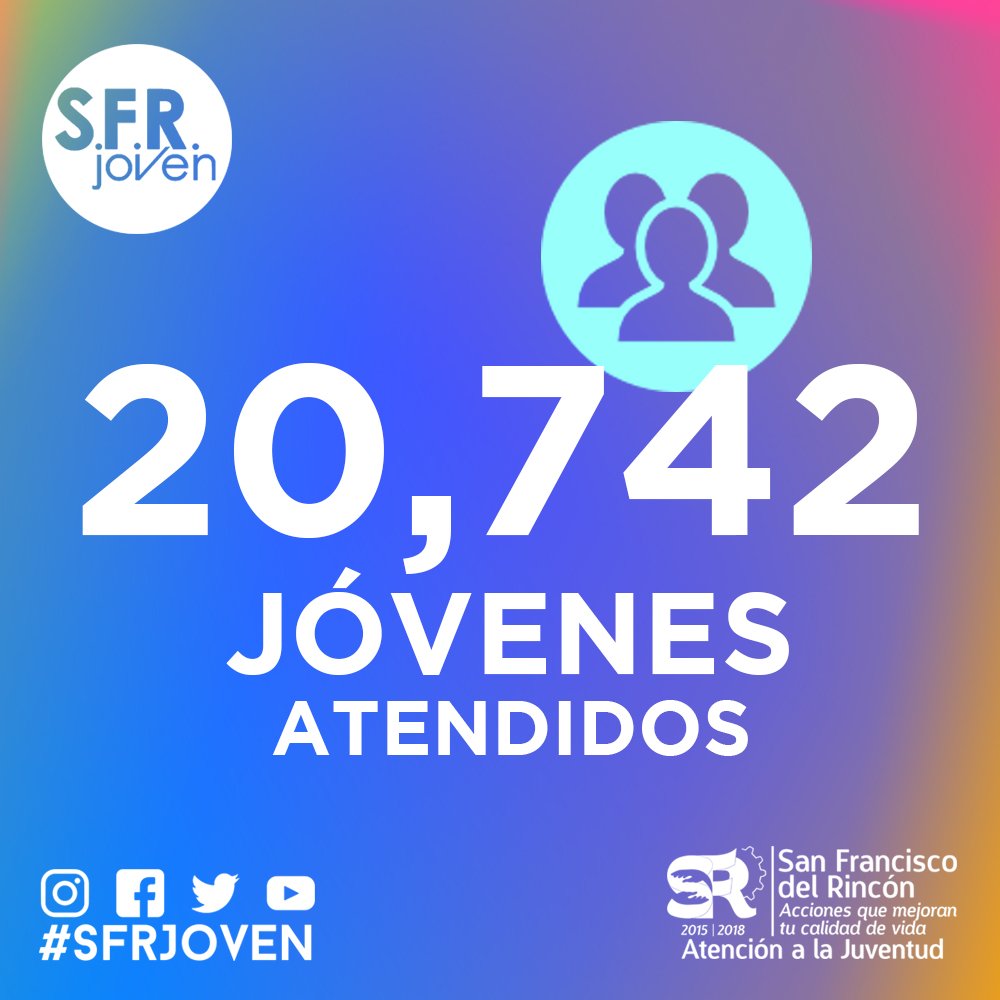 SFRjoven's tweet photo. Tuvimos el gusto de atender un total de 20,742 jóvenes de San Francisco del Rincón, con mucha pasión y siempre dando lo mejor de nosotros.
#AccionesCumplidas #3añosdetrabajo #SFRjoven https://t.co/rtR6OrrREN