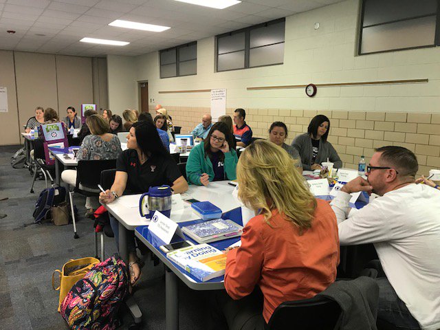 whitisj's tweet photo. Working as a PLC:  Maximizing the Power of Collaborative Teams - Decatur ISD leaders and teachers are participating in training to help us improve learning and achieve better results for our students. Well done team! #DISDBuildingExcellence https://t.co/0KWeIUdaAm