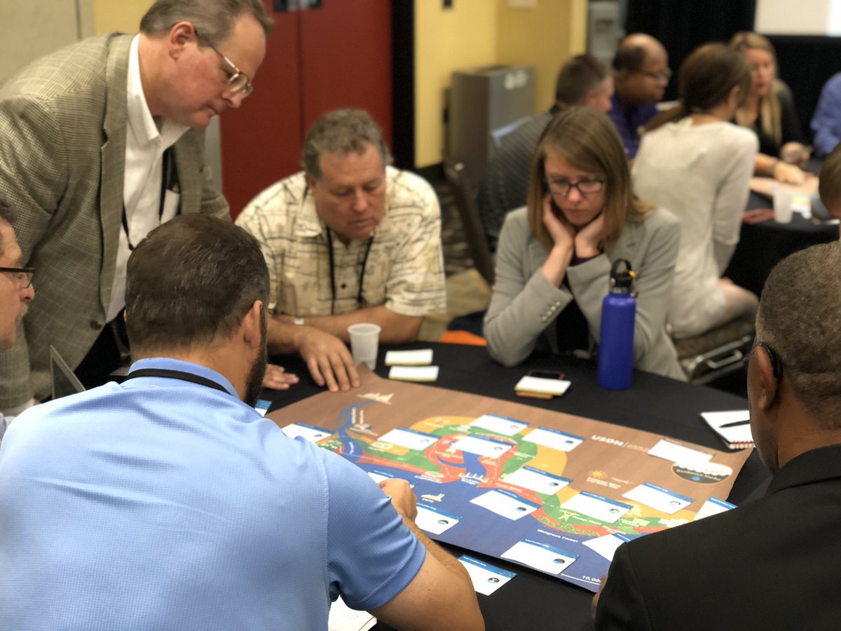 theUSDN's tweet photo. At @ICMA playing #USDN Game of Floods #climateresilence #climateadaptaion #floodprevention #ICMA18 https://t.co/TU6spchT9Z