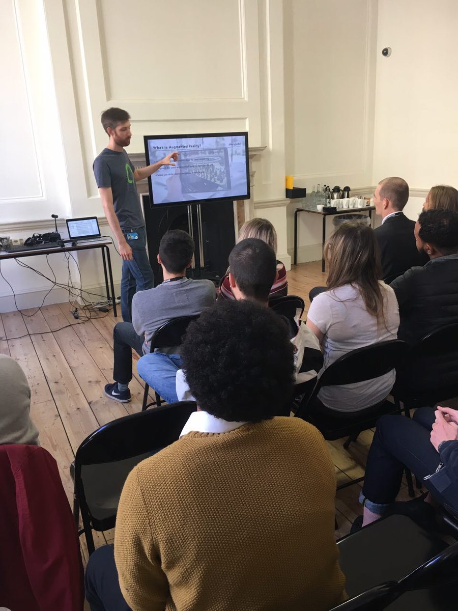 komalsable's tweet photo. Talk by @QuentinLG_07!  Looking forward to seeing you all at the next one, on the 10th October! Until then here are some updates of today's event! #art #meetup #digitization #virtualreality #augmentedreality #blockchain #emergingtechnologies #innovation https://t.co/alM3FDpSn4