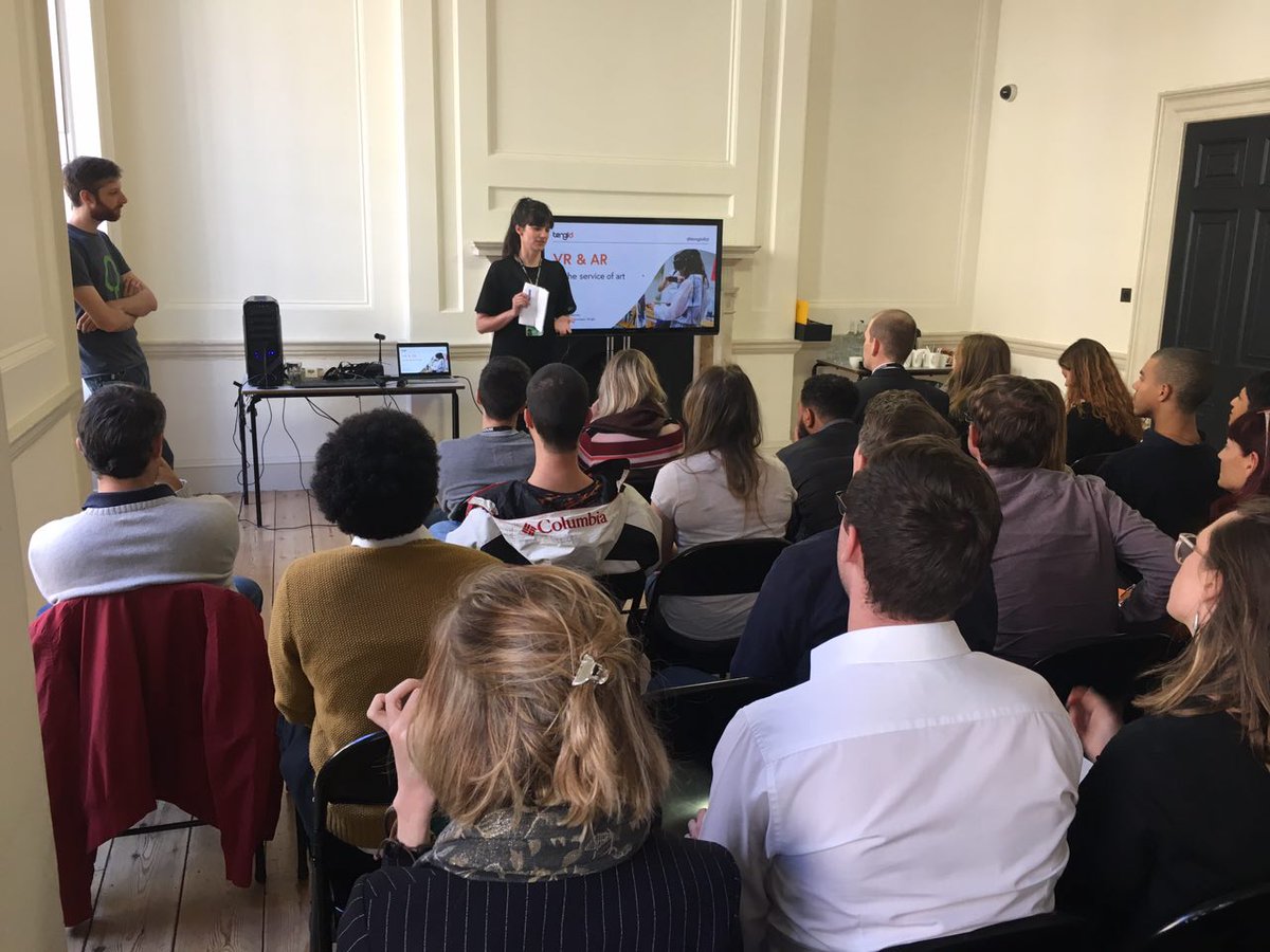 komalsable's tweet photo. Talk by @QuentinLG_07!  Looking forward to seeing you all at the next one, on the 10th October! Until then here are some updates of today's event! #art #meetup #digitization #virtualreality #augmentedreality #blockchain #emergingtechnologies #innovation https://t.co/alM3FDpSn4