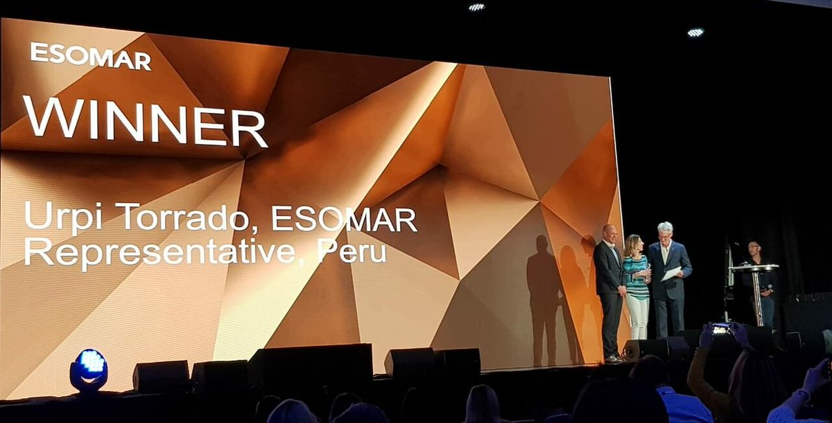 DatumPeru's tweet photo. ¡Felicitaciones Urpi! Nuestra CEO @urpith ha sido ganadora del "Best representative award" de @ESOMAR. Estamos orgullosos de ser parte de la familia Datum y traer este premio para el Perú. https://t.co/PIKrxtLGH3