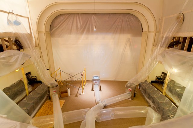 Protecting your building is an important part of mitigating the structure.  We take pride in our attention to detail with containment and protecting the unaffected areas of your building.  #StructuralDrying #Mitigation