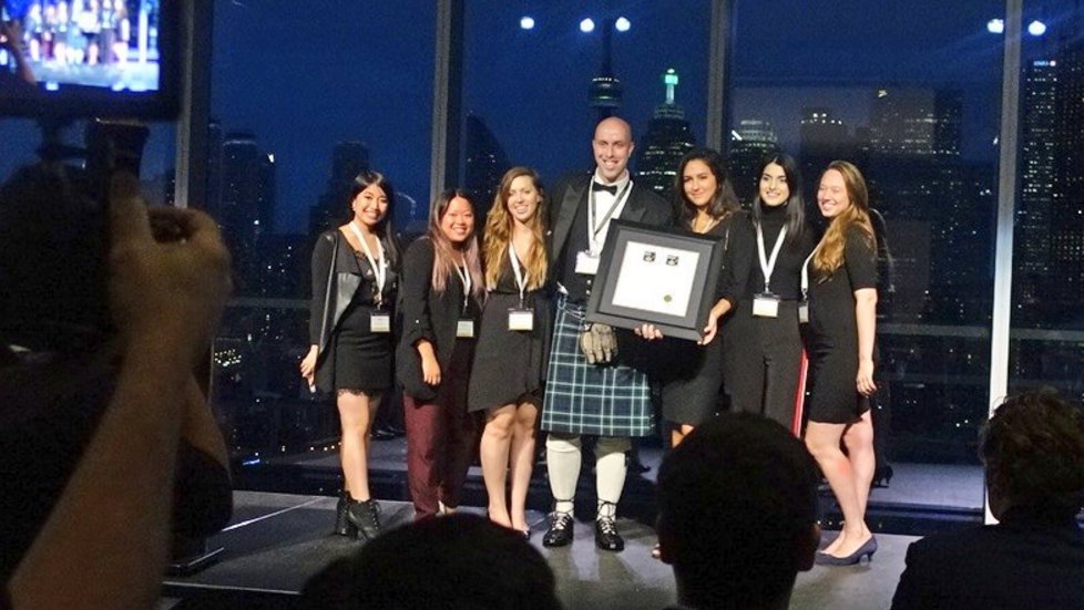 FerventEvents's tweet image. That's our @FerventEvents team onstage at @cbeaAwards by @ExcellenceCan! What an honor to receive this award among 33 recipients. 🎉🏆 #CBEA2019
—
#businessaward #marketingcanada #marketingtoronto #privatebusiness #experientialmarketing #companygrowth #ferventevents