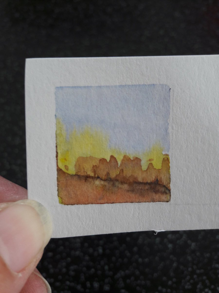 SallyJTaylor's tweet photo. #Day26 #DrawingADay Trees on the Hill @illustrationhq #johnVernonLord #september #illustration #draweveryday #watercolour #landscape #landscapepainting #seascape #skyscape #miniillio #hertshour #artlounge365 #inches #hertsartists #hvaf #inchsquare https://t.co/q5BTesBVcP