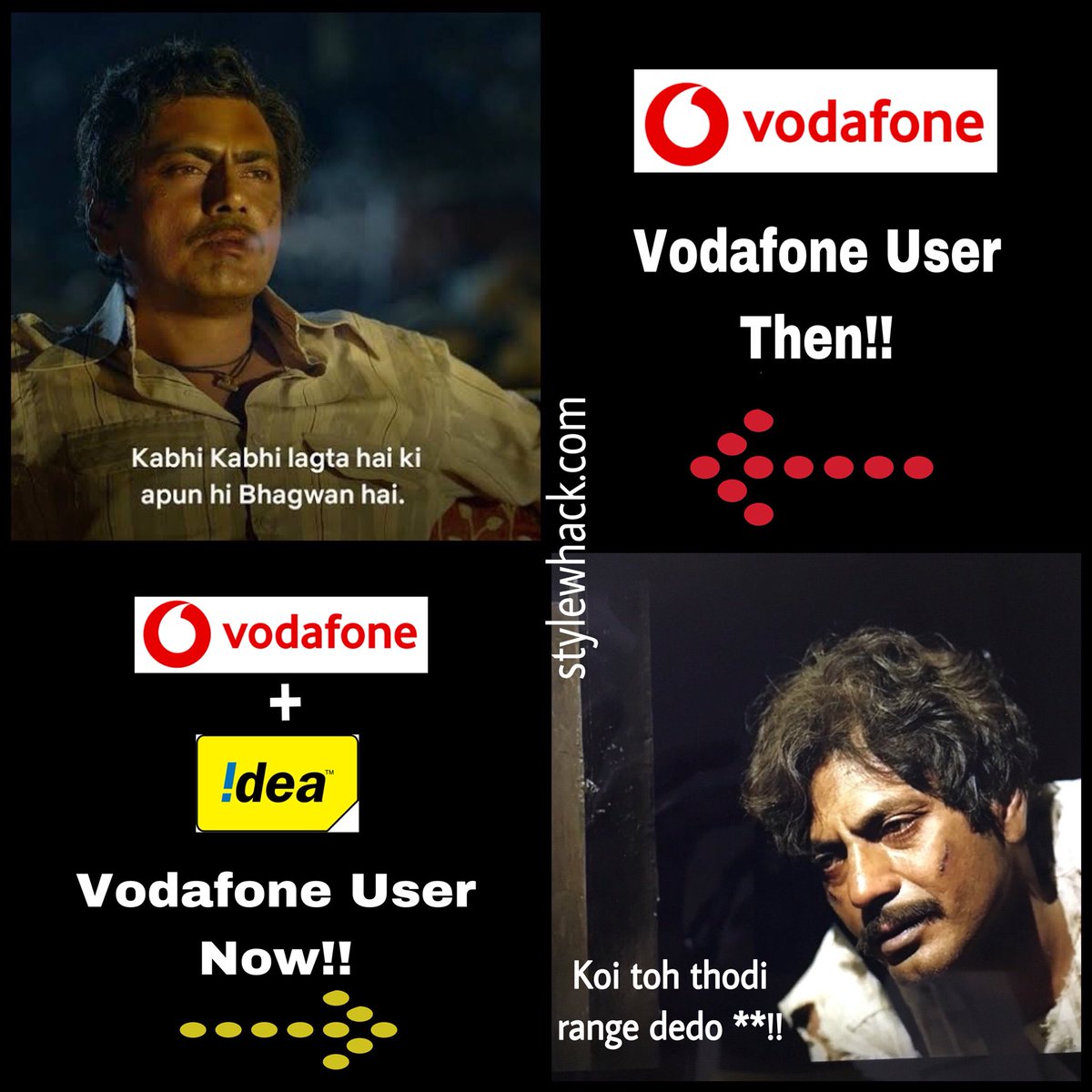 Stylewhack's tweet photo. @VodafoneIN - From Best To Worst!! 
.
Friends share your experience in comments. 

#VodafoneIndia #Stylewhack #FrustratedVodafoneUser https://t.co/vzeAVVEogR