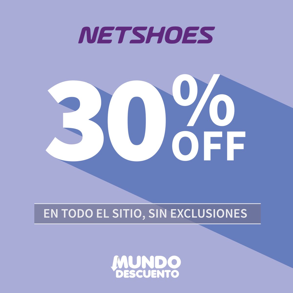 Mundo_Descuento's tweet photo. Descuento del 30% en todo el sitio web de NETSHOES sin exclusiones. Aprovecha y compra ingresando al link https://t.co/fZaii0XIpR https://t.co/2ofmE4prBU