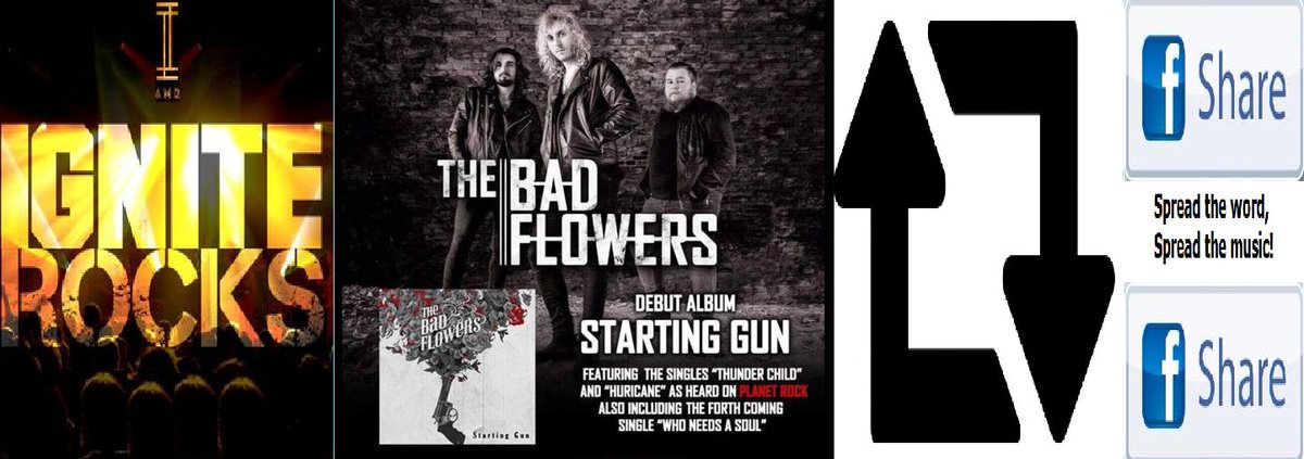 IgniteRockShow's tweet image. We finish the show with a single play this week - time just flew by! It's @TheBadFlowers with a new release from their excellent album #StartingGun Well worth a rwd - something you can do so easily on our player! 😃
