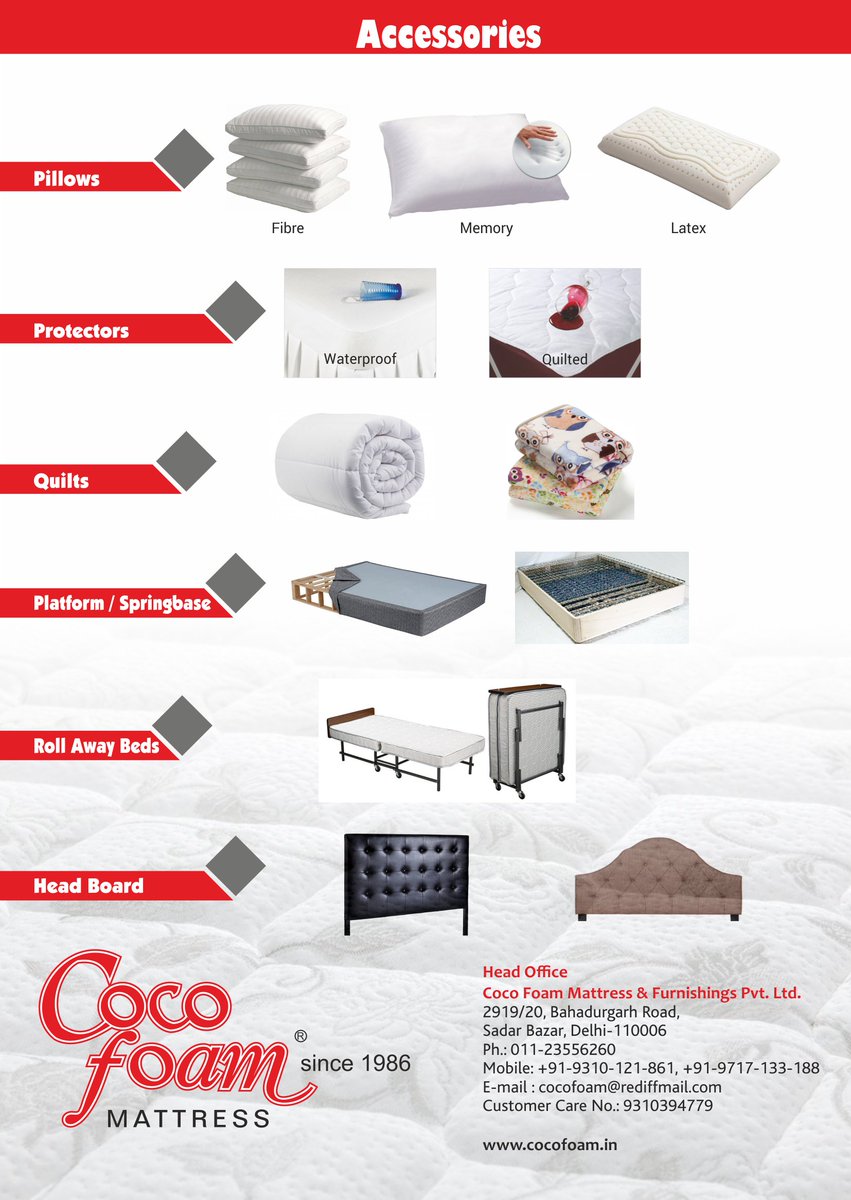 Cocofoam mattress are provides best quality of Mattresses.
#mattresssale #mattressprotectors #mattresstopper #mattressindia #springmattress #foammattress #pillows #bedsheet #duvets #duvetset #duvetsets #duvetstealer #bedsheet #cocofoammattress #cocofoam