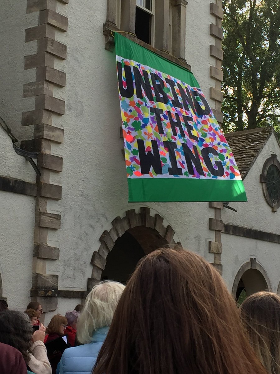 luckockp's tweet photo. Brilliant afternoon with @Kat_Luckock @FTWW_Wales &amp; lovely to see Ali @havenoflightcic @AmnestyCB #UnbindTheWing  @PigtownTheatre #suffragists https://t.co/S3H98O0GB6