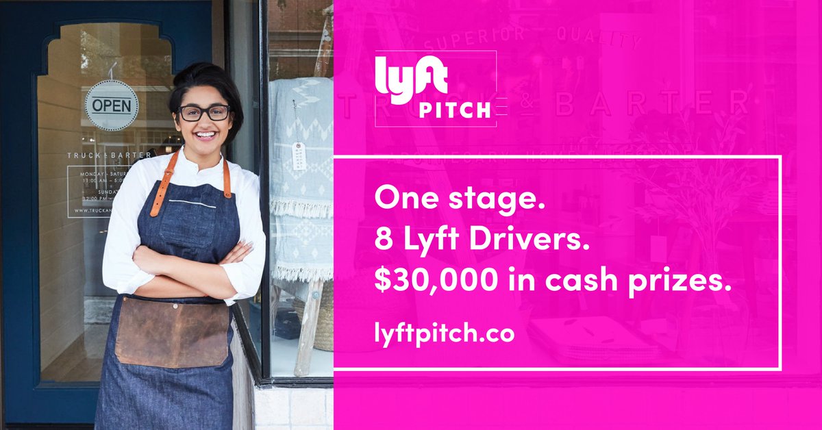 KateGlantz's tweet photo. Exciting news! #LyftPitch, a venture pitch competition for the 1 in 5 @lyft drivers who are #entrepreneurs launched today! Proud of my team for building this campaign and ready to celebrate the ingenuity and entrepreneurial spirit of our driver community! #dctech https://t.co/k0yqPUMDAi