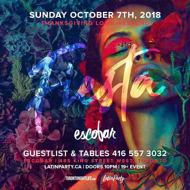 TORONTO'S HOTTEST LATIN PARTY on Sunday October 7th at Escobar for Thanksgiving Long Weekend! RSVP: 416-557-3032 torontonightlife.com/events/latin-p… #toronto #latinparty #latinmusic #6ix