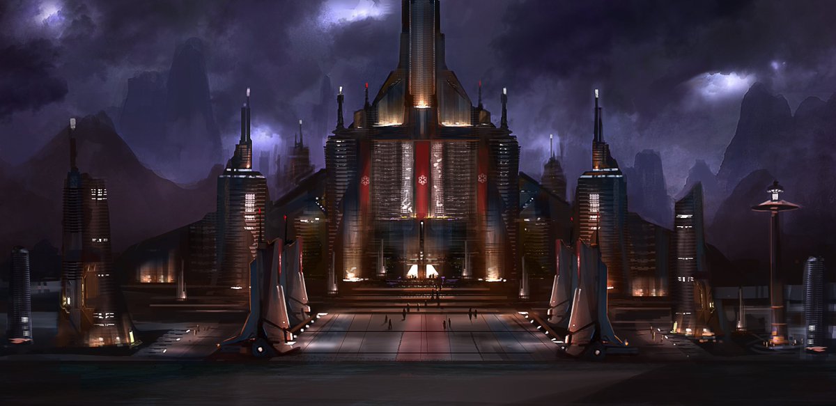 SWTOR's tweet photo. The dark hand of the #SithEmpire reaches ever outward… #DromundKaas #KaasCity #Concepts #StarWars #SWTOR https://t.co/f29B53Gzqm