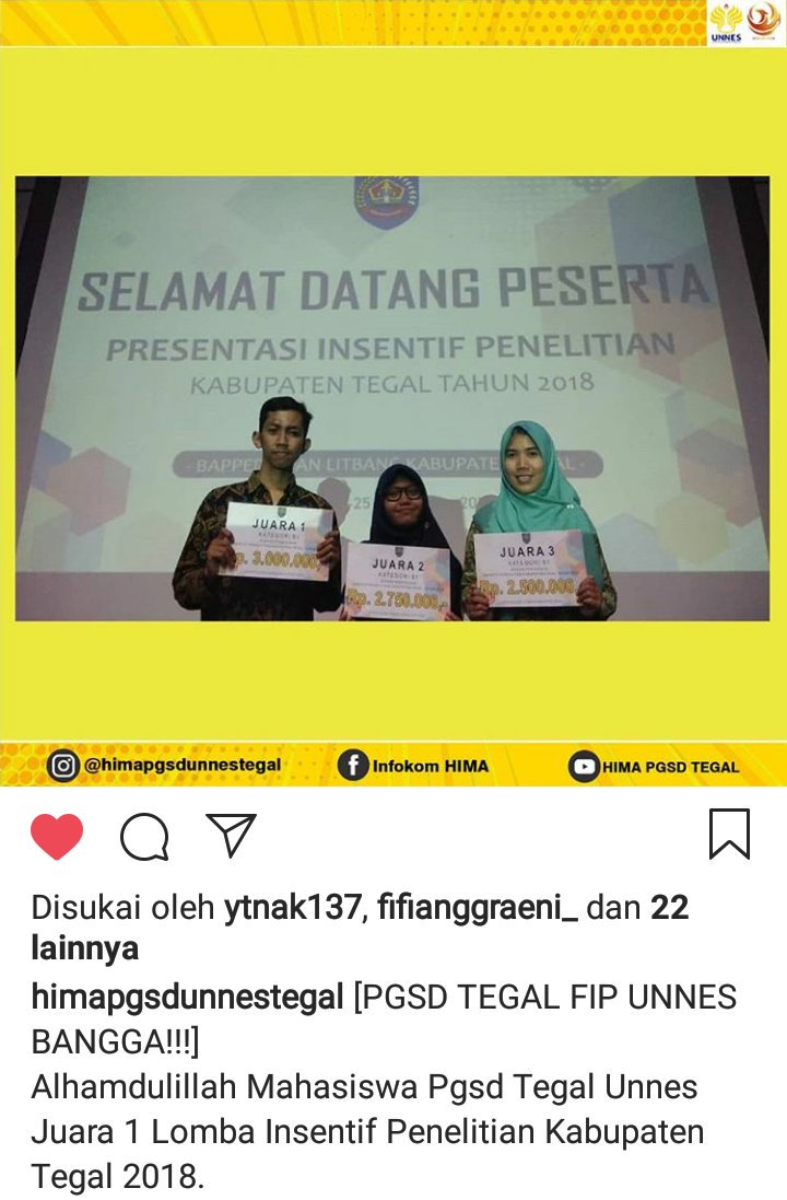 HIMA UNNESPGSDTEGAL tweet media