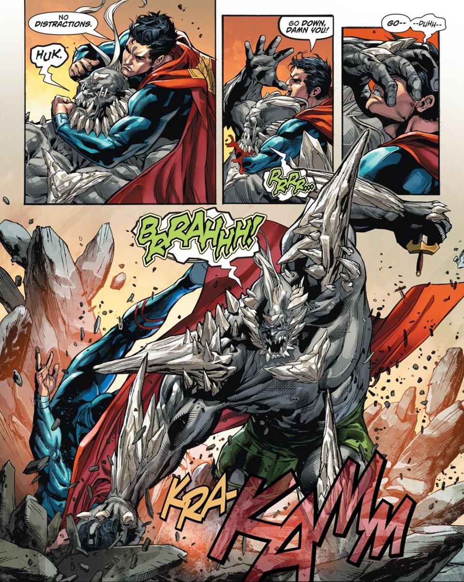AbsolutePlague's tweet image. — become a run. 

Like a raging beast, as Doomsday met with Superman, the monster would go to palm his face, ramming it directly back into the pavement of the street to cause a crater to form.

Nothing but incoherent monstrous’ screams exclaimed from beast as it completely —