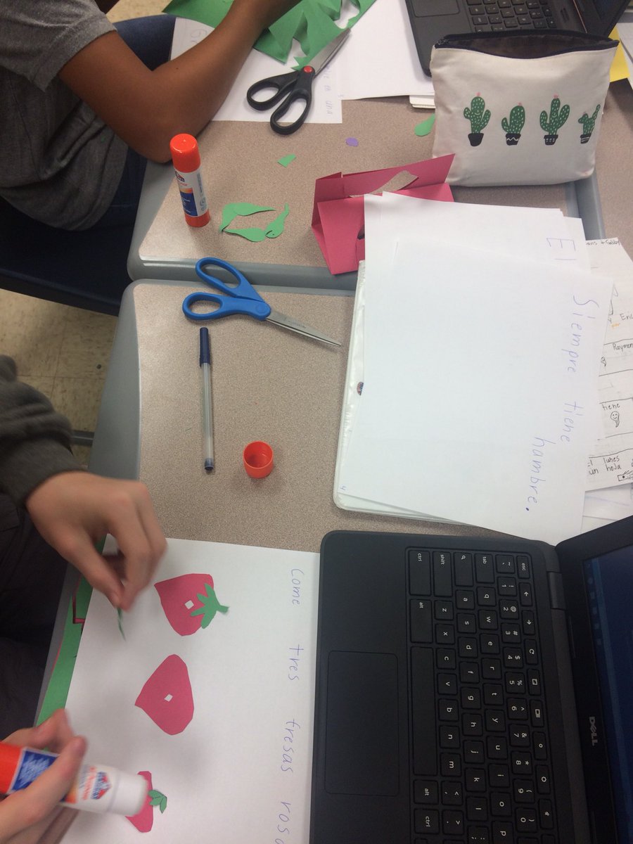 jennieborland's tweet photo. 8th graders taking pride in their work...they’re making Spanish recreations of Eric Carle’s The Very Hungry Caterpillar. Can’t wait to see the finished products! #leadyourlearning #practicepride https://t.co/nllNUPcA3h