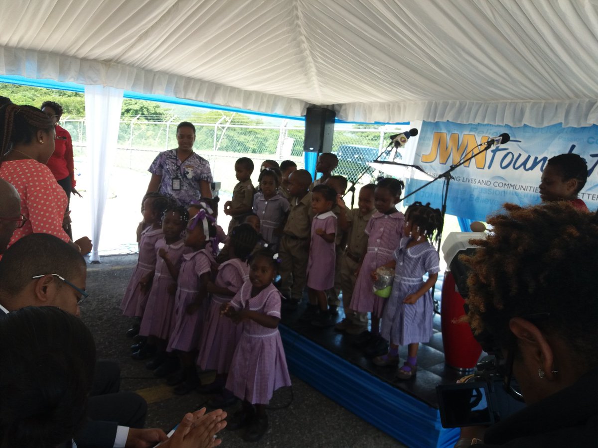 Andrea58383539's tweet photo. Children of the Middlesex Infant School performing at the official opening ceremony #12StandardsMatter #1st1000Matter @ECCJA #JWNFoundation https://t.co/xjrk0k2OCp