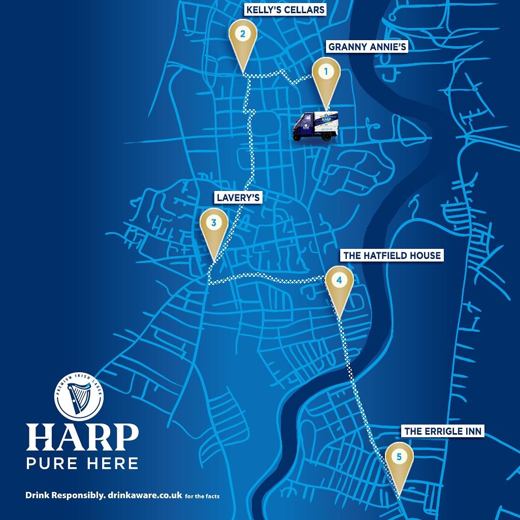 RealCFrampton's tweet photo. Leeds done. Next stop Belfast. If any of you are out and about tomorrow evening after the press conference, I’m taking Harp’s Wee Wheels on the road to a few pubs… Hopefully see ye about for a pint #PureHere https://t.co/Cv9W3cdW0V