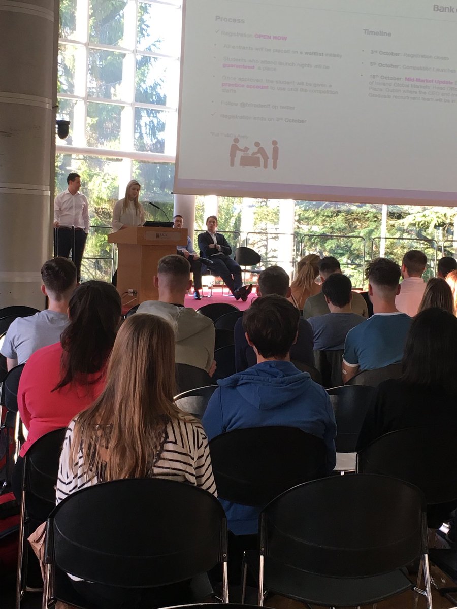 mmcauliffe48's tweet photo. FX Trade Off launch well under way in UCC. ‘Show me the money’! ⁦@ByerleySean⁩ ⁦@alancarroII⁩ ⁦@Sheehan79Lisa⁩ ⁦@tobinjules⁩ https://t.co/ULaLMJwSGw
