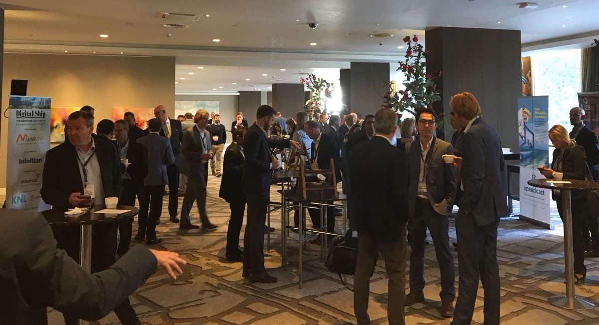 GTMaritime's tweet photo. Our very own Kim Bronwasser, has enjoyed the day at @TheDigitalShip's Maritime CIO Forum in Rotterdam today. Great to discuss how the industry is changing & how we're helping vessels with their Cyber Security needs! #maritimecio #dsrotterdam #maritimecybersecurity #CyberAware https://t.co/AjEA9sNgYY