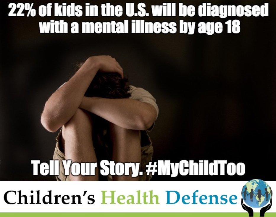ChildrensHD's tweet photo. The number of kids with depression, anxiety, OCD & other mental illnesses is alarming. Federal health agencies are failing. Join the movement. Tell your story. #MyChildToo #TruthOverProfits #ChildrensHealthDefense https://t.co/FTCfyJi7G6 https://t.co/3qg3CO0pML