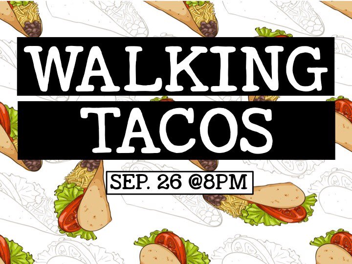 savendrick's tweet photo. Taco about a good time! 🌮
TONIGHT! Come hang out with your family in Pastor Randy and Sarah’s apartment. #twodormsonefamily https://t.co/qVR3MI2zEn