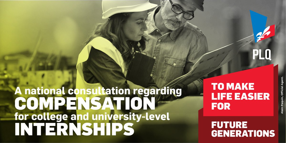 Students asked for it and we are taking action! 

We will launch a national consultation on financial compensation for internships associated with college and university training.

#QLP #PLQ #Qc2018 #PolQc