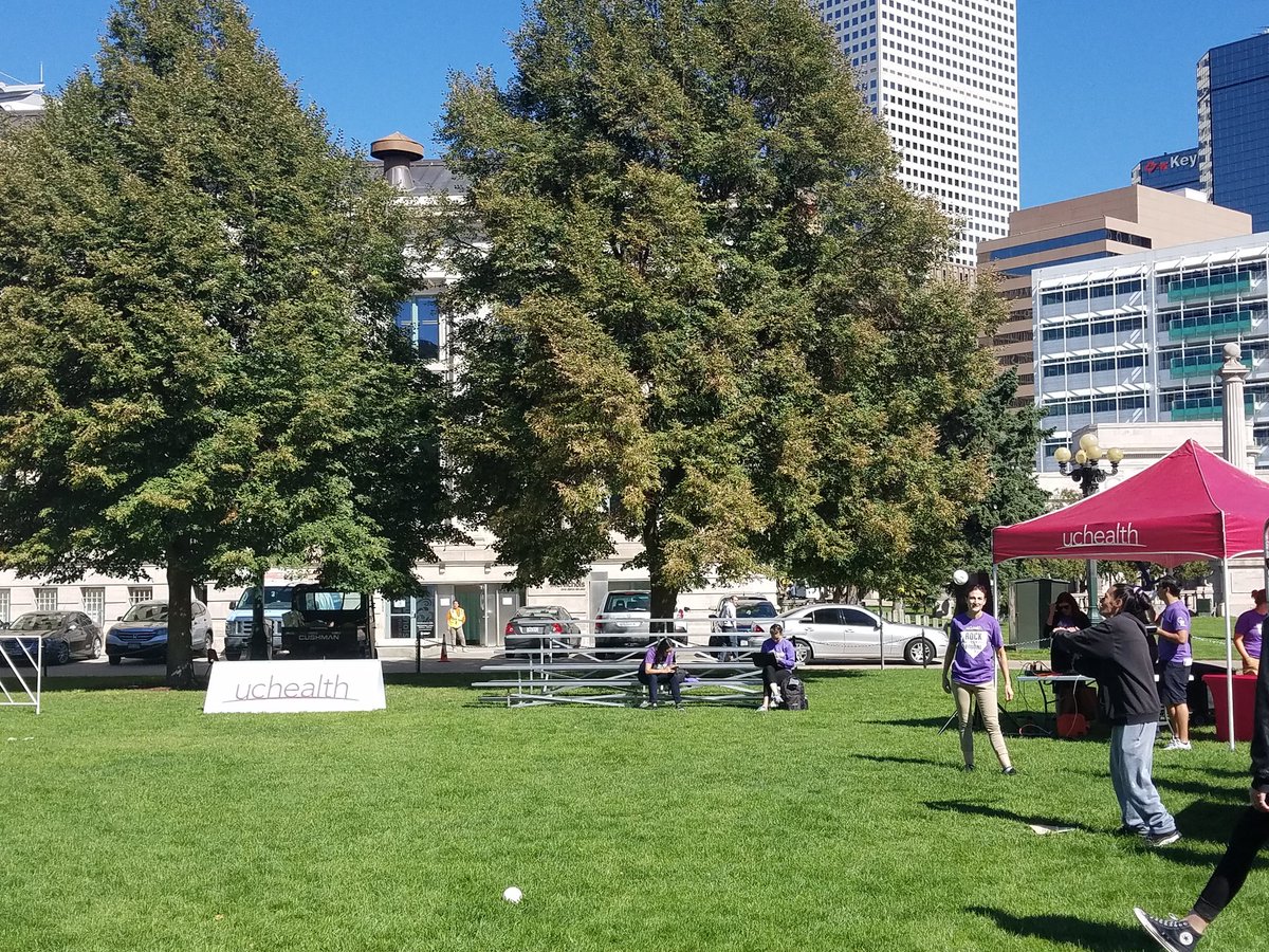 CivicCenterPark's tweet photo. Happening Now! Come grab some delicious food truck grub & swing to win @Rockies tix, free lunch, gift cards & more with the Colorado Rockies & @uchealth Wiffle Ball Challenge! Until 2pm #CivicCenterEATS #CCEATS Civic Center Park https://t.co/vzwNqtiqxI