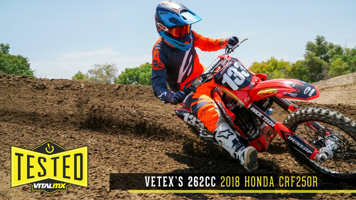 Tested: Vertex's 262cc 2018 Honda CRF250R: vitalmx.com/features/Teste…