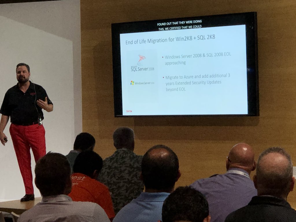 Carolineseymou1's tweet image. @RealStrech #zerto can help with End of life approaching #SQL2008 #win2008 #migrate to #Azure in 3steps with @zerto find out more at booth 319 @MS_Ignite