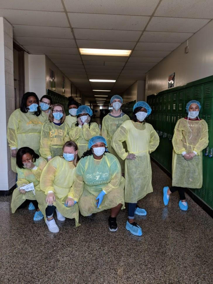 AshbrookCTE's tweet photo. Mrs. Metcalf's Health Science II students making sure everything is in place before they start their clinicals! https://t.co/HsvbZxVCa6