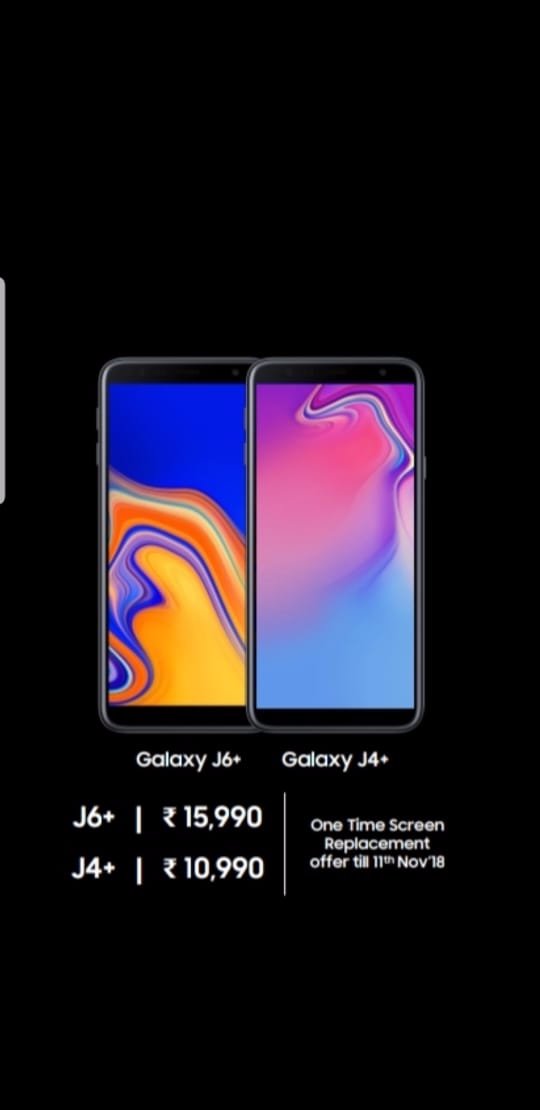 MOBILECHEWIN's tweet photo. New Galaxy #J4Plus with emotify & #J6Plus with Side fingerprint & Emotify. #InStore #mobilechew #sector21d #faridabad. One year screen replacement offer till 11 Nov. 2018. https://t.co/9eabvaAqCA