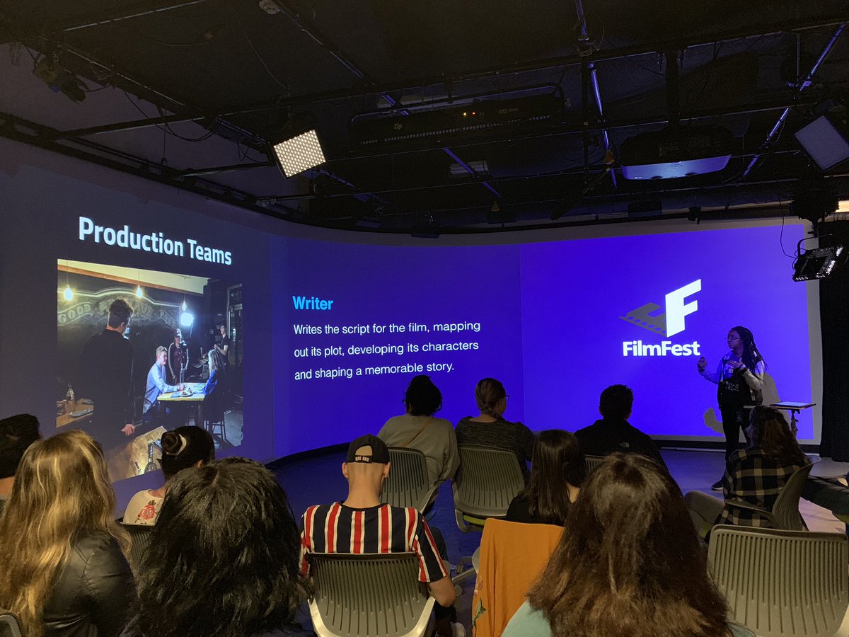 learningstudio's tweet photo. Great turnout for the Noon meeting! If you missed it or are just finding out about it, the second FilmFest Interest Meeting will be live at 5 today in the Learning Studio. https://t.co/H6yW5KWxTZ