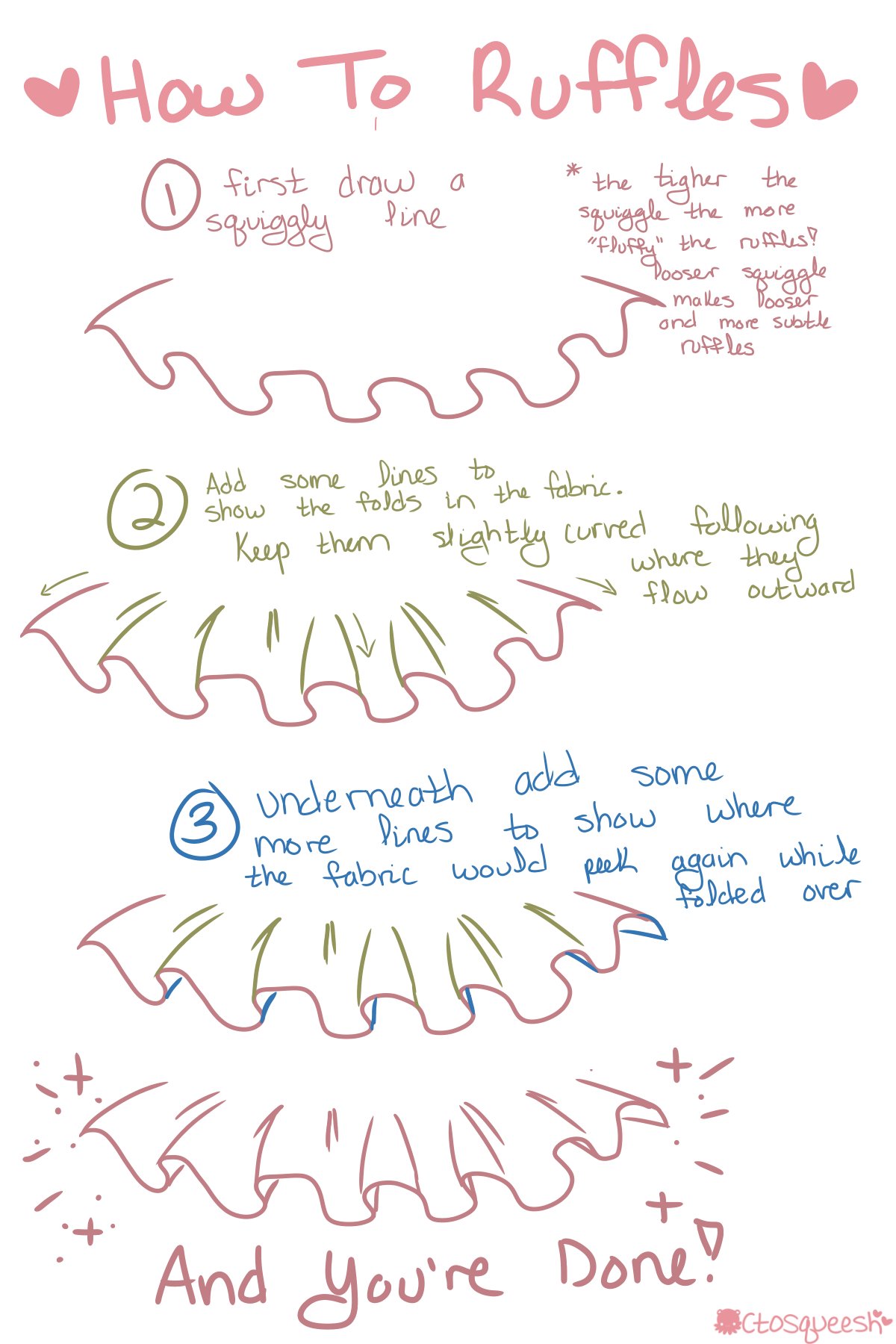 how to draw ruffles