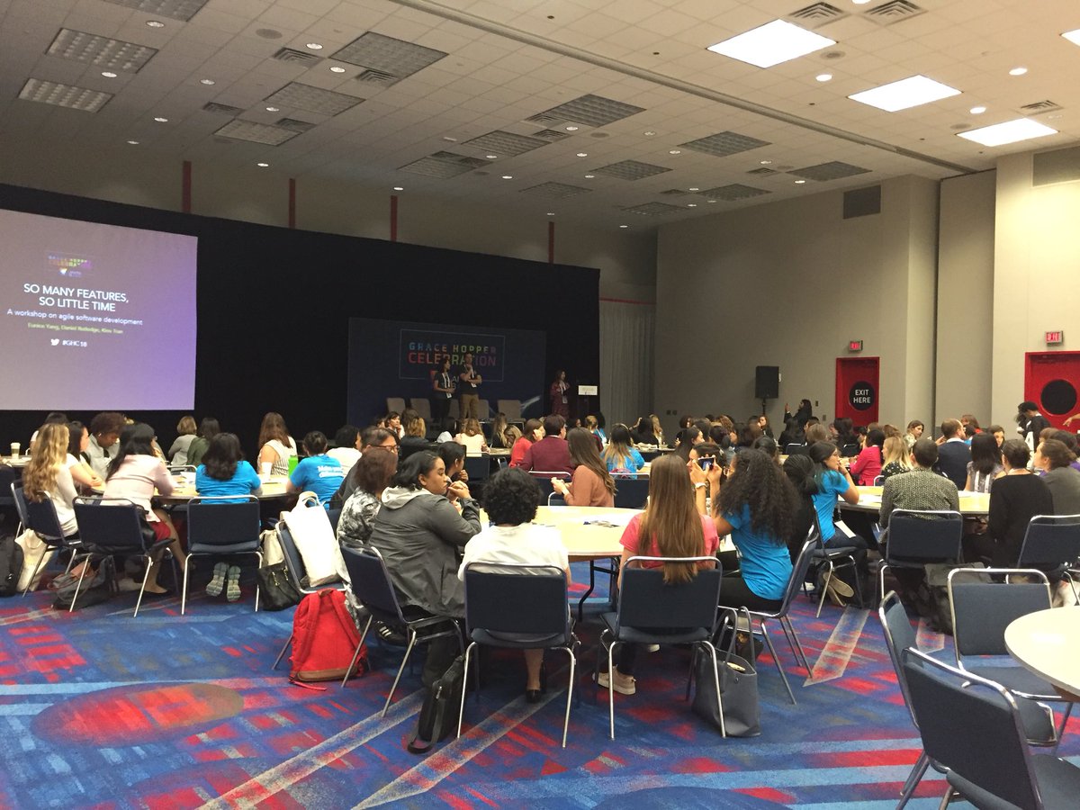 PriyaSapre's tweet photo. “So many features, so little time” - really cool game workshop starting now! It’s house full but come for the repeat session at 1630 grb 320C! #ghc18 @ghc @PROS_Inc  #lifeatPros #WomenInTech https://t.co/x89V7KB2bJ