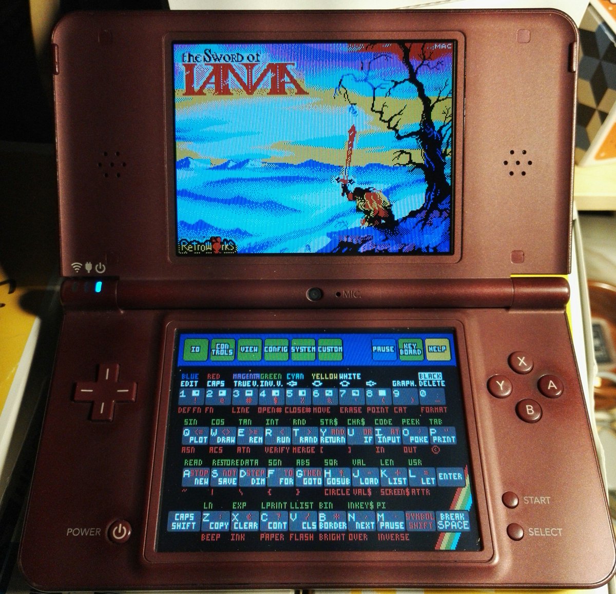 haddhar's tweet image. Conseguido: Sword of Ianna para Spectrum, sobre ZXDS, corriendo en una NDSi XL
#Spectrum #RetroWorks #Retro #emulación